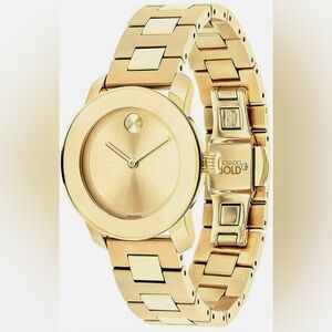 Movado Bold women’s watch 3600434 -a sleek gold dial, 34mm stainless steel case.